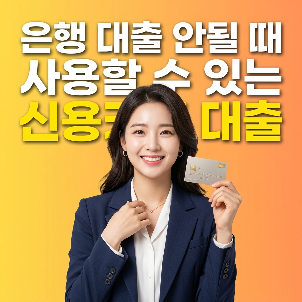 은행 대출 안될 때 사용할 수 있는 신용카드 대출
