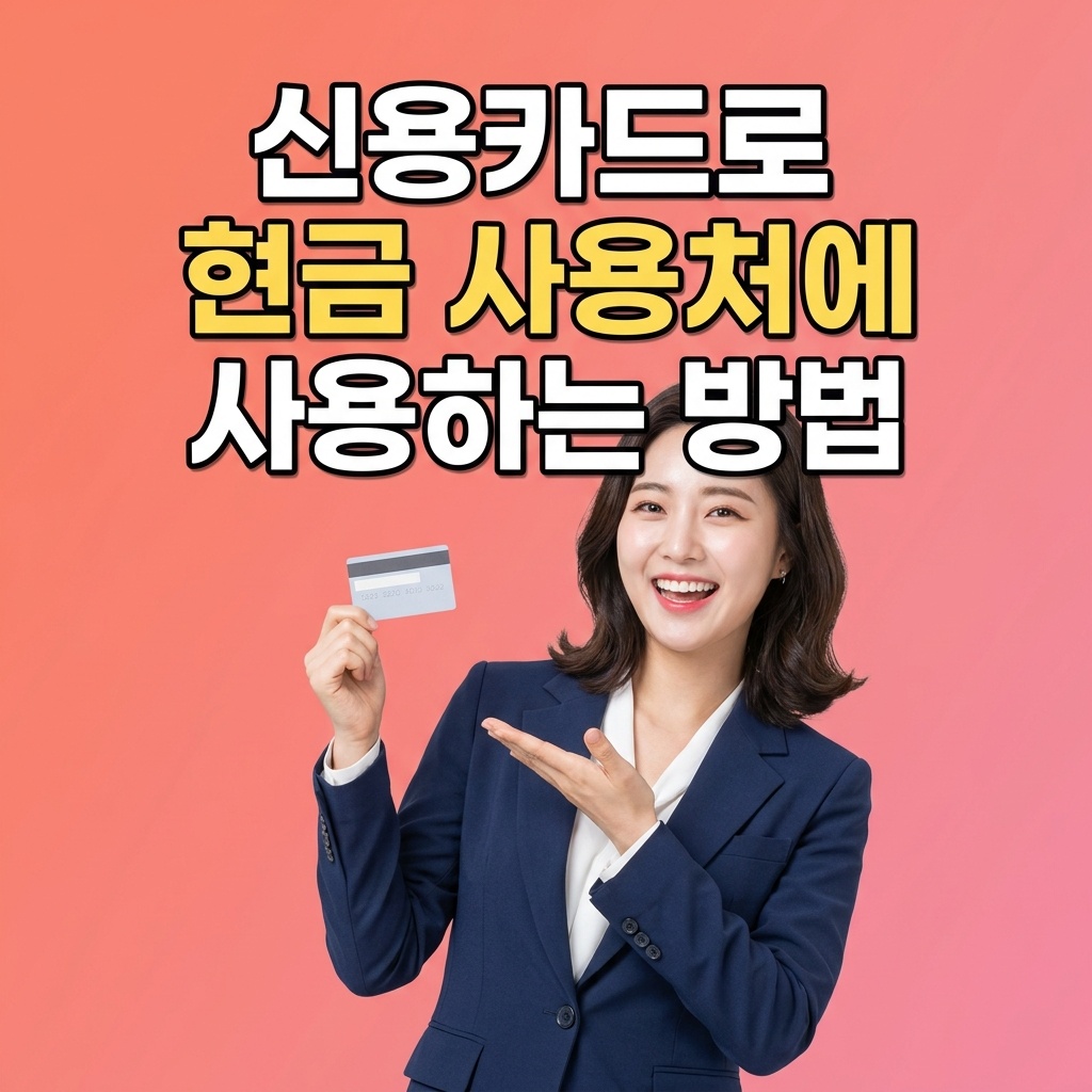신용카드로 현금 사용처에 사용하는 방법
